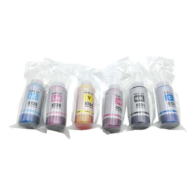 Бутылка чернил для Epson L805 L800 L1800 L810 L850 Принтер T673 Код чернил 70gm X CMYBkLCLM Цветовой набор чернил